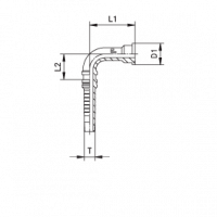 Фланец для РВД CAST SF 3000 Interlock SAE код 61 угол 90° - 807901