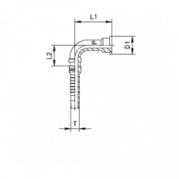 Фланец для РВД CAST SF 6000 Interlock SAE код 62 угол 90° - 808207