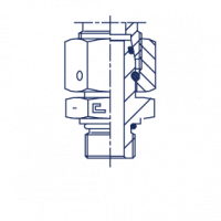 Штуцер ввертной с накидной гайкой FN 24 Прямое UNF уплотнение тип С - 600904