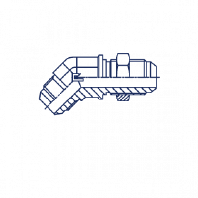 Соединение переборочное PD с развальцовкой 37° Угол 45° - 202206.3
