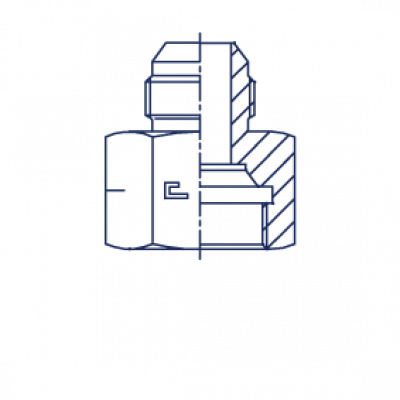 Соединение проходное P Прямое с внутренней резьбой JIC - 203416.3