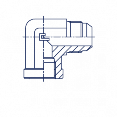 Соединение проходное P Угол 90° с внутренней резьбой NPTF - 202901.3