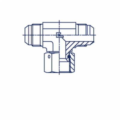Проходное трубное соединене с накидной гайкой PN Т-образное - 204304.3