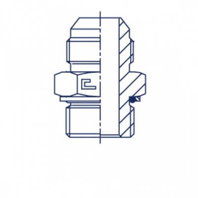 Прямой штуцер BSP с уплотнением и развальцовкой 37°, тип H - 205819.3