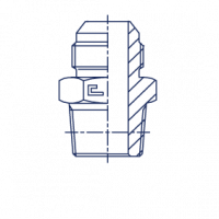 Штуцер ввертной F Прямой BSPT уплотнение тип C - 200809.3