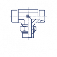 Штуцер ввертной регулируемый FR 24 Т-образное UNF уплотнение тип Н - 107204.1