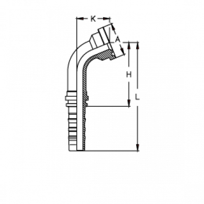 Фланец для РВД Tieffe SAE SF CS 3000 код 61 угол 67,5° - CS1212FL67