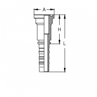 Фланец для РВД Tieffe SAE SF CS 3000 код 61 - CS3232FL