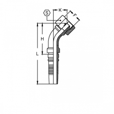 Фитинги Interlock CH BSP Внутренняя резьба угол 45° O'RING - CH2424FGSO45B