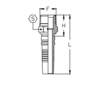 Фитинг для РВД Tieffe Interlock CH NPTF с наружной резьбой и конусом 60° - CH1212NPT