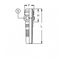 Фитинг для РВД POWERMASTER JIC с наружной резьбой и конусом 37° Interlock CH - CH1212MI