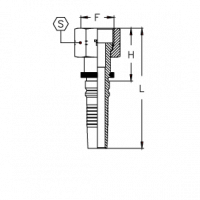 Фитинг для РВД Tieffe Interlock CH ORFS с внутренней резьбой - CH1212FRS