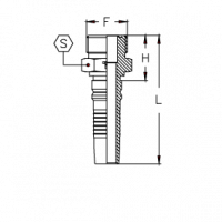 Фитинг для РВД Tieffe Interlock CH ORFS с наружной резьбой - CH1212MRS