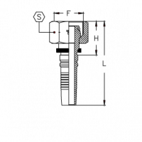 Фитинг для РВД Tieffe DKO-S Внутренняя резьба O'RING - CH12FOS20S