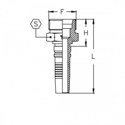 Фитинг DKO-S с наружной резьбой Interlock CH - CH24MM38S