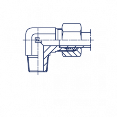 Угол 90° BSPT уплотнение тип С в сборе с В3 - 102025
