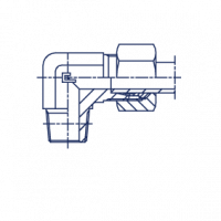 Угол 90° NPT уплотнение тип С в сборе с В4 - 102117.4