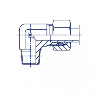 Угол 90° NPT уплотнение тип С в сборе с В4 - 102108.4