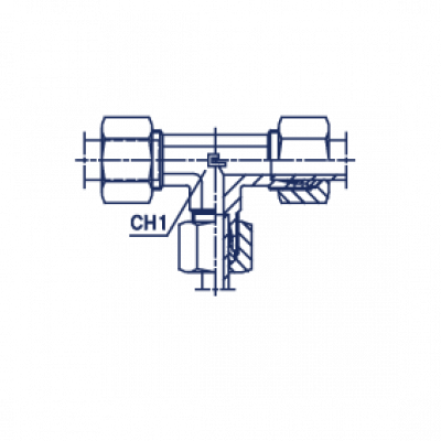Соединение проходное редукционное T-образное PRT в сборе с В4 - 104511.4