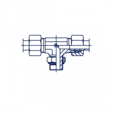 Штуцер ввертной регулируемый FR 24 Т-образное метрический уплотнение тип G в сборе с В3 - 107115