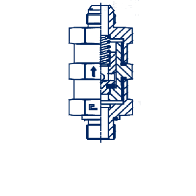 Обратный клапан с развальцовкой 37° с уплотнением, резьба BSP - 511705.3
