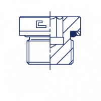 Заглушка V BSP с внутренним шестигранником, уплотнение тип H-VH - 107801