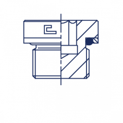 Заглушка V метрический с внутренним шестигранником, уплотнение тип Н, VH - 107911