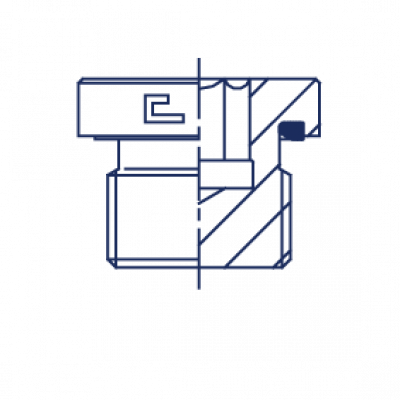 Заглушка V метрический с внутренним шестигранником, уплотнение E-VE - 107704