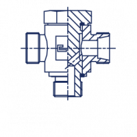 Соединение Banjo J Ввертное T-образное метрический уплотнение тип E - 101604.1