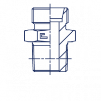 Штуцер ввертной F 24 Прямое BSPT уплотнение тип C - 101701.1