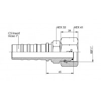 Фитинг серии CS BSP Внутренняя резьба O'RING BS 5200 - ISO 12151-6 - CS1212FGO