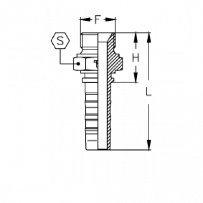Фитинг серии CS BSP CS конус 60° наружная резьба BS 5200 - ISO 12151-6 - CS2024MG