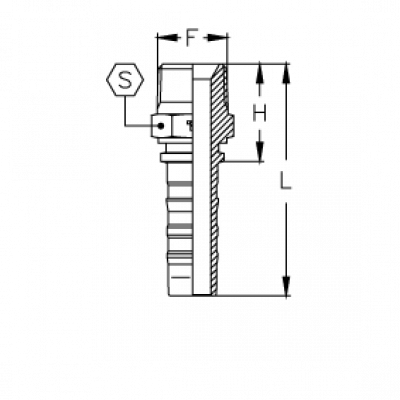 Фитинг серии CS BSPT Наружная резьба - CS2424MGC