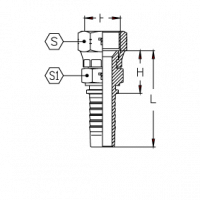 Фитинг для РВД Tieffe серии CX JIC Внутренняя резьба двойная обжатая гайка - CX0404FICP