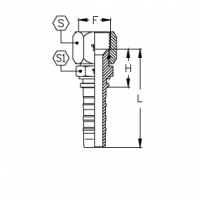 Фитинг для РВД Tieffe серии CS JIC Внутренняя резьба двойная гайка - CS1212FIC