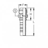 Фитинг для РВД Tieffe серии CS JIC Наружная резьба - CS2020MI