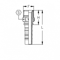 Фитинг для РВД Tieffe CS NPTF конус 60° наружная резьба - CS1212NPT
