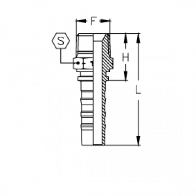 Фитинг для РВД Tieffe CS NPTF конус 60° наружная резьба - CS1216NPT