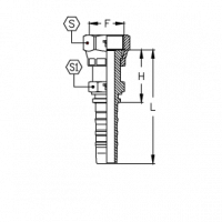Фитинг для РВД Tieffe серии CS ORFS Внутренняя резьба двойная обжатая гайка - CS1210FRC