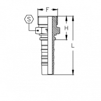 Фитинг для РВД Tieffe серии CS ORFS Наружная резьба - CS1212MRS