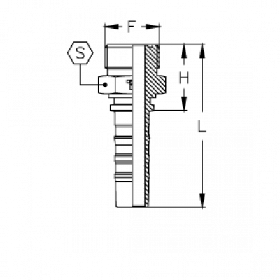 Фитинг для РВД Tieffe серии CS ORFS Наружная резьба - CS1620MRS