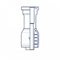 Фланец для РВД Tieffe предпрессованный SAE SF 3000 код 61 (серия H) - HX0808FL