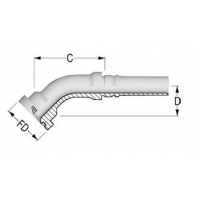 Фитинг для РВД Alfagomma Фланец SF 6000 45 градусов - H1T43640-323200