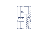 Соединение проходное PN Прямое BSP обжатая гайка - 402402