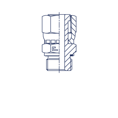 Прямой штуцер BSP обжатая гайка упл. тип Е - 403312