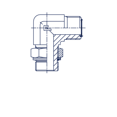 Штуцер ввертной регулируемый FR Угловые BSP 90° уплотнение тип С - 405127