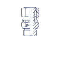 Прямой штуцер метрический обжатая гайка упл. тип Е - 403401