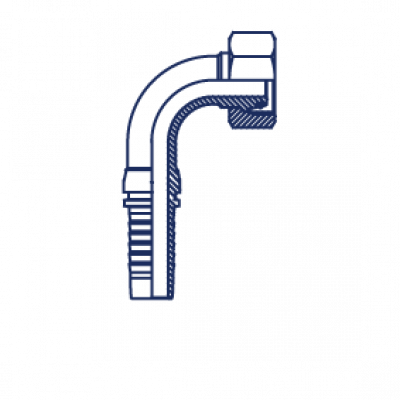 Фитинг DKO-L с внутренней резьбой, угол 90° POWERMASTER - 20491-27-10T-PM