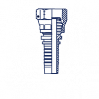 Фитинг для РВД Powermaster DKO-S внутренняя резьба обжатая гайка - 20511-16-04T-PM