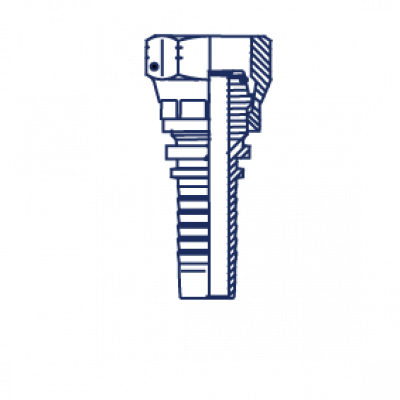 Фитинг для РВД Powermaster DKO-S внутренняя резьба обжатая гайка - 20511-18-06T-PM